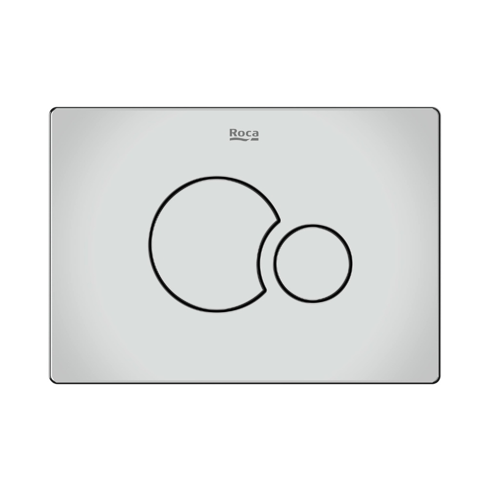 Cut out image of the Roca Duplo S PS5 Chrome Dual Flush Plate